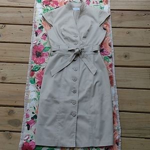 CALVIN KLEIN 2 PETITE TAN DRESS